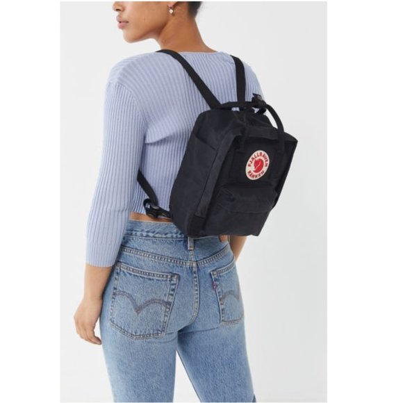 Fjallraven Handbags - FJALLRAVEN Mini Kanken Water Resistant Backpack in Black
